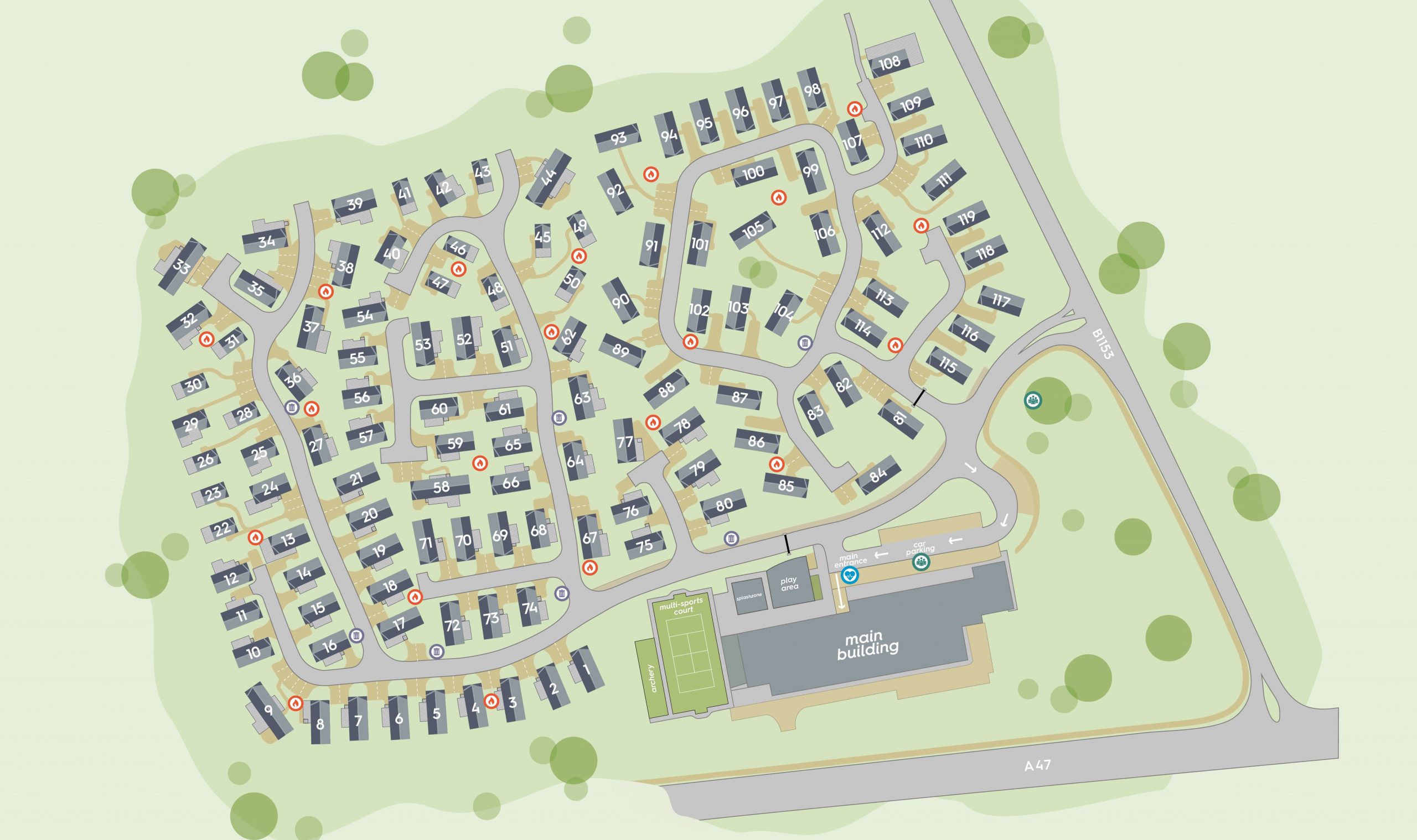 Norfolk Woods Resort Map